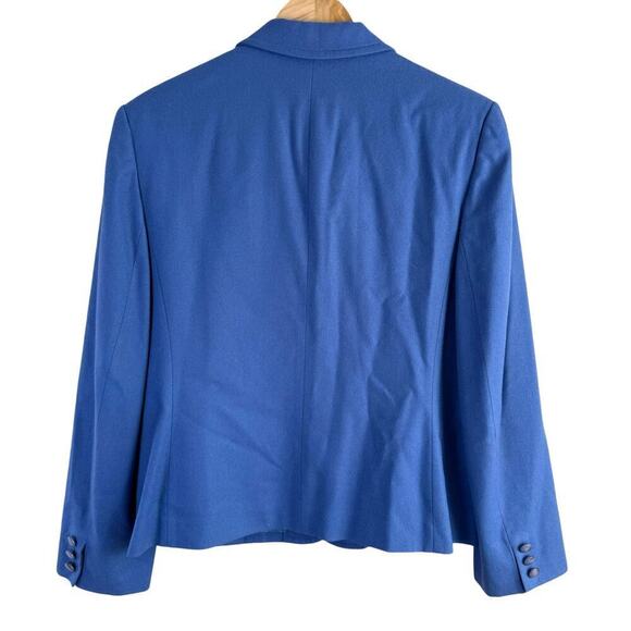 Pendleton‎ Vintage 100% Wool Three Button Blazer Jacket in Blue, Size 12 - Picture 9 of 14